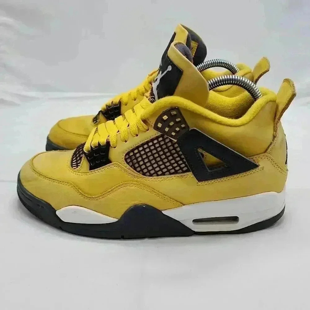 Nike Air Jordan Men's 4 Retro Lightning 2021 Tour Sneaker Shoes Yellow Size 7.5 - Picture 5 of 12